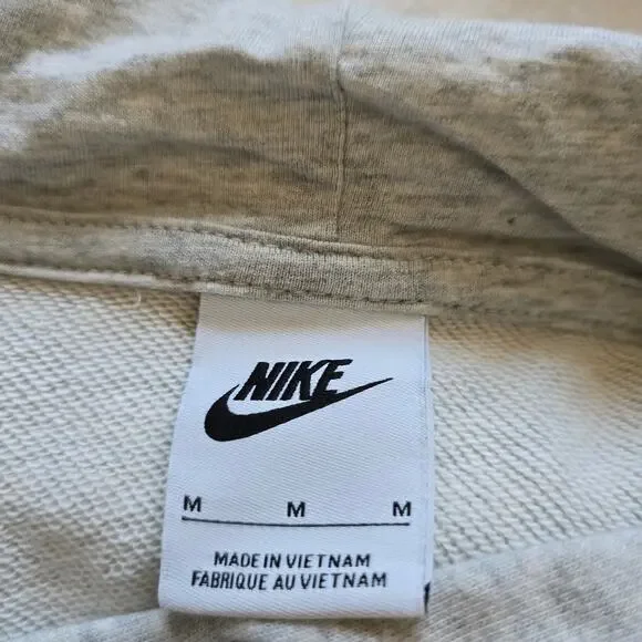 Nike NSW DNA Stacked Rainbow Swoosh Cropped Hoodie Gray White Womens M - Picture 4 of 7